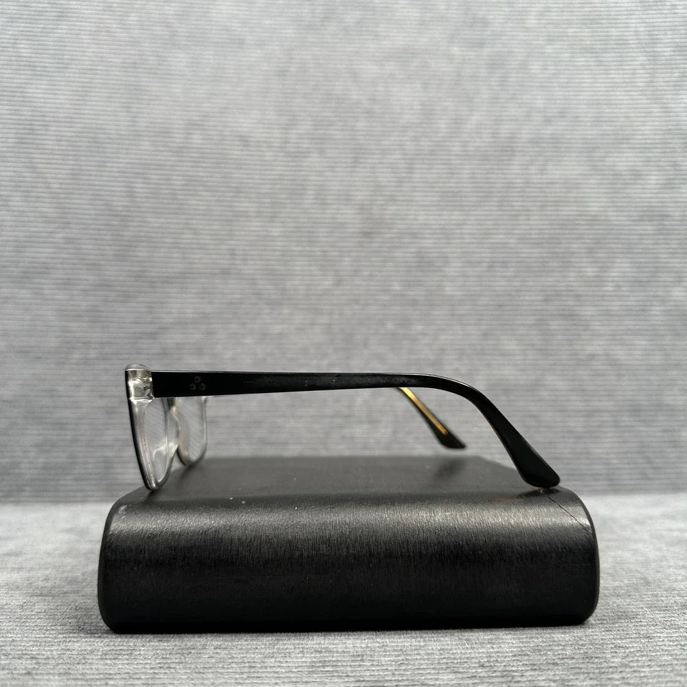 Link Occhiali Black Tortoise Rectangular y2k Eyeglasses Frames 54-15-140 C.1 vtg